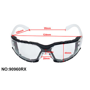 Lunettes de sécurité sans cadre ANSI Z87.1 EN166, anti-rayures et anti-buée, avec mousse de joint, fabriquées à Taiwan - Product Image 4