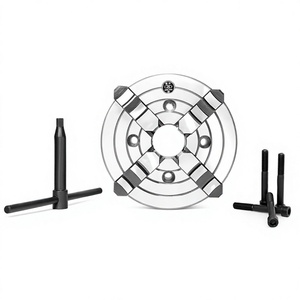 Mandril de cuatro mordazas K72-320/D8 para torno, 95 mm, métrico, de hierro fundido, mordazas de doble propósito para torno - Product Image 3
