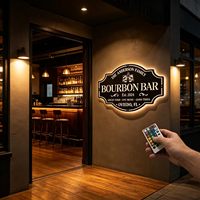 Enseigne lumineuse LED en aluminium étanche de qualité commerciale avec télécommande personnalisée pour la décoration murale de bar à domicile et de « man cave »