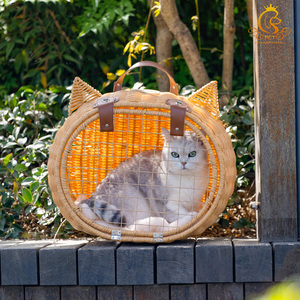 Переносная мягкая удобная кровать для собак из ротанга для кошек и собак - Product Image 1