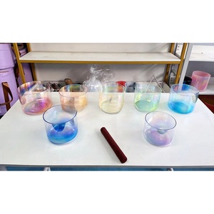 Cuenco de Cristal Transparente, Cuencos de Cristal de Cuarzo de Color Chakra, Instrumentos de Sanación por Sonido - Product Image 3
