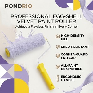 <span class=keywords><strong>Rouleau</strong></span> à <span class=keywords><strong>peinture</strong></span> en velours de coquille d'œuf de 9 pouces, <span class=keywords><strong>meilleur</strong></span> <span class=keywords><strong>rouleau</strong></span> à <span class=keywords><strong>peinture</strong></span> industriel pour la décoration professionnelle des pièces et le bricolage - Product Image 1