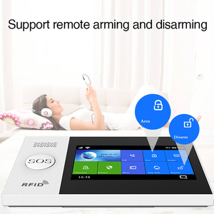 Système <span class=keywords><strong>de</strong></span> sécurité domestique intelligent sans fil WiFi GSM Daytech Tuya, écran couleur tactile complet, capteur <span class=keywords><strong>de</strong></span> porte, détecteur <span class=keywords><strong>de</strong></span> mouvement 110db - Product Image 4