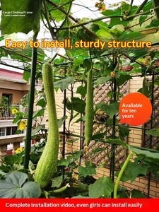 Enrejado para Uvas para Jardinería Exterior, Soporte <span class=keywords><strong>de</strong></span> Trepadores <span class=keywords><strong>de</strong></span> Tubo <span class=keywords><strong>de</strong></span> Acero Recubierto <span class=keywords><strong>de</strong></span> Plástico, Marco <span class=keywords><strong>de</strong></span> Soporte para Uvas y Frutas Tropicales - Product Image 2