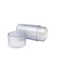 RUIPACK OEM 50g Contenant de stick déodorant vide transparent cylindrique à mécanisme rotatif de forme ronde