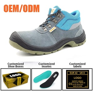 Scarpe Antinfortunistiche Tiger Master per Uomo, Economiche, con Punta in Acciaio Antiurto, Antiperforazione, in Pelle Scamosciata Blu, Antiscivolo, Resistenti all'Olio, Suola in PU - Product Image 4