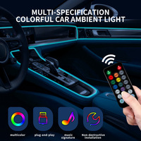 Lumière d'ambiance pour voiture KEBOSIED, lumières décoratives intérieures USB, contrôle par application, lumière d'ambiance