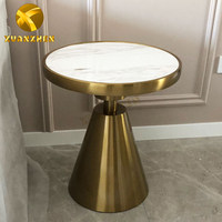 Ensembles de meubles de salon Xuanzhen, table basse en marbre pas chère, table d'appoint moderne, table d'appoint en métal de luxe pour salon