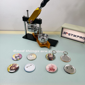 Trung Quốc Nhà Sản Xuất Hướng Dẫn Sử Dụng Nút Huy Hiệu Làm Máy Thép Pin Nút Nhà Sản Xuất Cho Nhà Hàng Ngành Công Nghiệp-Mới Và Sử Dụng - Product Image 3