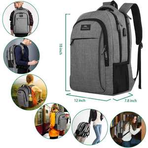 Sac à dos pour ordinateur portable de voyage 15,6 pouces, vente en gros, best-seller, sac à dos pour étudiants avec port USB, résistant à l'eau, sac d'école - Product Image 5