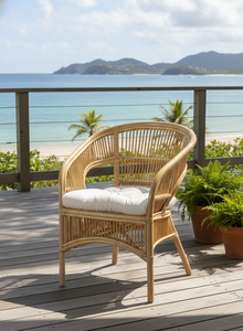 Silla Moderna de Ratán Fabiano Indonesia, Muebles de Exterior Cómodos y Elegantes, Hechos a Mano, Duraderos, de Alta Calidad, Diseño para Villas y Hoteles - Product Image 5