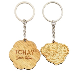 Porte-clés en bois personnalisé double face, motif cœur rond, guitare, souvenir de mode, unisexe - Product Image 2