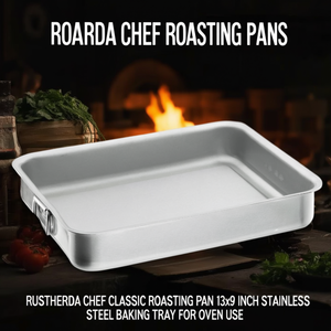 Teglia da Forno Rustidera Chef Classic 13x9 Pollici in Acciaio Inossidabile per Uso in Forno - Product Image 4