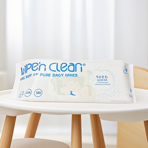 Lingettes pour bébé en <span class=keywords><strong>tissu</strong></span> non tissé biologique en gros, grande taille, nettoyage doux pour les peaux sensibles, lingettes humides pour les soins du bébé - Product Image 2