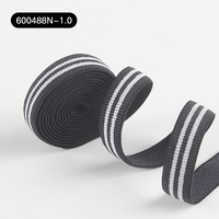 Bande élastique en nylon côtelé personnalisée en usine, à rayures verticales, pour bretelles de soutien-gorge, durable, haute ténacité, confortable