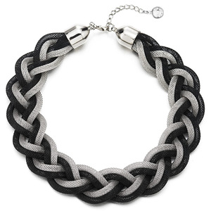 JOYFFO Collar de Gargantilla con Babero Grande, Collar Llamativo de Cable Hueco Trenzado para Vestido de Graduación, Accesorio de Moda - Product Image 6