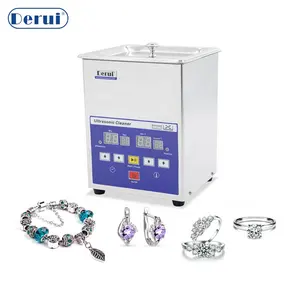 Máquina limpiadora de joyas ultrasónica de alta calidad Derui, mini limpiador ultrasónico digital portátil