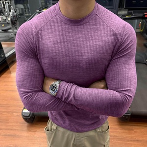 T-shirts ajustés personnalisables 4 directions 180 g/m² sans couture 240-260 g/m² MOQ pour hommes jeunes, respirants, haute performance, pour la gym, vêtements masculins - Product Image 5