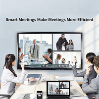 Tableau blanc interactif tout-en-un pour conférences, écran LCD sans fil 4K, collaboration multi-personnes, cadre en alliage d'aluminium