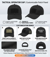 Casquette tactique personnalisable TOPCAP – Modèle 6 panneaux avec patchs interchangeables et diversifiés à fixation auto-agrippante