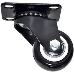 Stabiele 1,5-3 inch zwarte aluminium vierkante zware-duty zwenkwielen met lager voor bouwmachines - Product Image 1