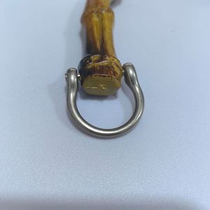 Asa de Bambú Simulada de Metal de 13cm x 15.5cm con Hebilla de Herradura de 6 Puntas, Accesorios para Bolsos de Alta Calidad - Product Image 1