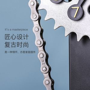 Stile meccanico europeo in metallo ingranaggio orologio <span class=keywords><strong>da</strong></span> <span class=keywords><strong>parete</strong></span> puntatore artistico orologio al quarzo Bar ristorante creativo decorativo orologio <span class=keywords><strong>da</strong></span> scrivania - Product Image 3