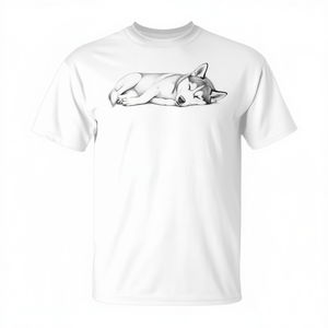 Camiseta con diseño de perro husky siberiano para adultos, unisex, blanca - Product Image 2