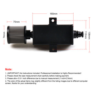 Réservoir d'huile auxiliaire carré de 1L, filtre à air, best-seller transfrontalier, modification automobile, évent d'huile - Product Image 4