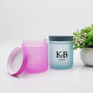 Großhandel 260ml Straight Clear Glass Gläser Custom Logo Luftdichte Behälter mit Kunststoff deckeln für Lebensmittel Kosmetik verpackungen - Product Image 2