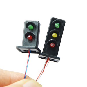 JTD19 Modelo <span class=keywords><strong>Tren</strong></span> HO/OO Escala 1:87 2 luces Señales <span class=keywords><strong>de</strong></span> tierra Semáforo Rojo/Verde Caras objetivo con LED Señal <span class=keywords><strong>de</strong></span> enano ferroviario - Product Image 5