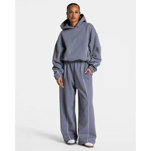 Survêtement unisexe décontracté et tendance à capuche, de haute qualité, pour l'entraînement hivernal, coupe oversize, en coton extensible 100% - Product Image 6