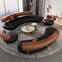 Canapé en velours semi-circulaire moderne de luxe avec rembourrage en éponge pour hôtel, appartement, usage commercial, rouge, zone de repos, réception, combinaison