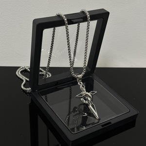 Colar com Pingente de Cruz Rotativo de Design Exclusivo, Estilo Hip Hop Coreano, Corrente Unissex para Homens e Mulheres - Product Image 4