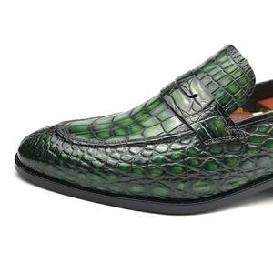 Mocasines de piel de cocodrilo personalizados, <span class=keywords><strong>zapatos</strong></span> para hombre Goodyear WELT, <span class=keywords><strong>zapatos</strong></span> formales para hombre, <span class=keywords><strong>zapatos</strong></span> casuales de cuero de cocodrilo, <span class=keywords><strong>zapatos</strong></span> de boda de lujo para hombre - Product Image 4