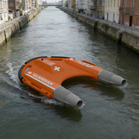 Bateau de sauvetage aquatique professionnel à grande vitesse, télécommandé, avec équipement d'auto-redressement automatique