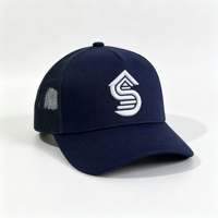 Casquette Trucker Snapback 5 Panneaux Personnalisée de Haute Qualité avec Broderie 3D et Impression en Relief, Style Vintage Unisexe, Toutes Saisons