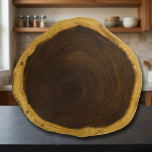 Planche à découper en bois carrée, solide, antidérapante, durable, lavable au lave-vaisselle, design à grain naturel, épaisseur 3,5 cm, Hale - Product Image 3