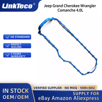 Junta de cárter de aceite de motor Linkteco para Jeep Grand Cherokee Wrangler Comanche 4.0L L6 OHV 12V 1992-2006 OS21003 53007568AC OS34308R