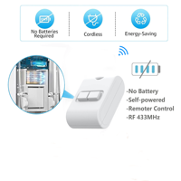 Module de télécommande RF 433 cinétique auto-alimenté FOB, sans fil, sans batterie, installation facile, 1 Gang 2 PC ABS Tuya Smart