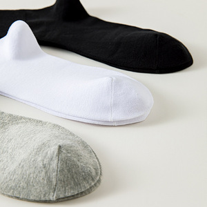 Mùa Thu Rắn Màu Vớ Người Đàn Ông Giữa Ống Vớ Màu Đen Và Trắng Màu Xám Vớ Thể Thao Thoáng Khí Đa Năng Vớ Giản Dị - Product Image 5