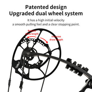 <span class=keywords><strong>Arc</strong></span> <span class=keywords><strong>à</strong></span> poulies STARCN neuf, 40-70 livres, alliage d'aluminium CNC, 356 FPS pour la chasse, 40-70 livres, 80% de décharge réglable, longueur de tirage de 25-30 pouces - Product Image 5