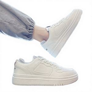 Fashionable Custom Logo Men's Summer Lightweight Mesh Lining Breathable Running Board <b>Sneakers</b> Trendy Casual White Sports Shoes - Product Image 4