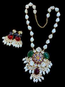 Fabricant indien de bijoux de mariée à la mode pour la Turquie mariage Long collier ensemble avec boucles d'oreilles pour les femmes charme prêt à expédier - Product Image 2