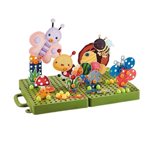 Nouveau jouet <span class=keywords><strong>d</strong></span>'apprentissage précoce 3 en 1 enfant Projection planche à <span class=keywords><strong>dessin</strong></span> bricolage assemblage vis bloc jouets pour enfants cadeaux - Product Image 3