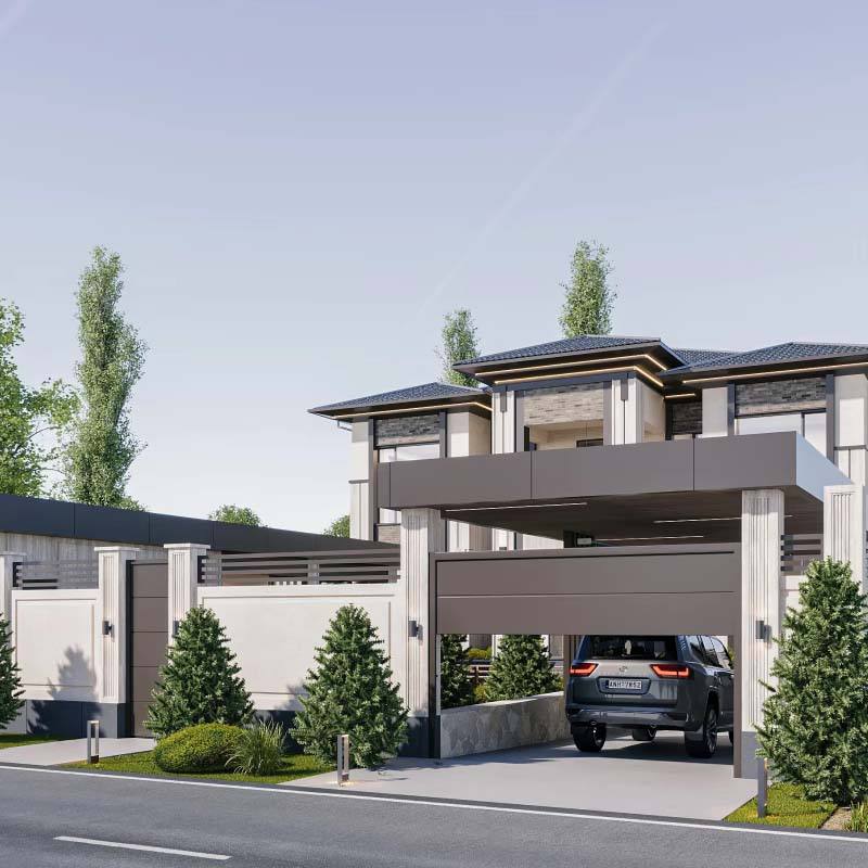 Contemporary Arabic Style Pre-engineered Steel Frame Residence, Double ...