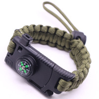 Nouveau Anthrive Camping en plein air Paracord couteau Bracelets de survie avec montre numérique silex allume-feu sifflet boussole