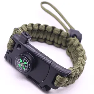 Neue Anthrive Outdoor Camping Paracord Messer Survival Armbänder mit Digitaluhr Flint Fire Starter Whistle Compass