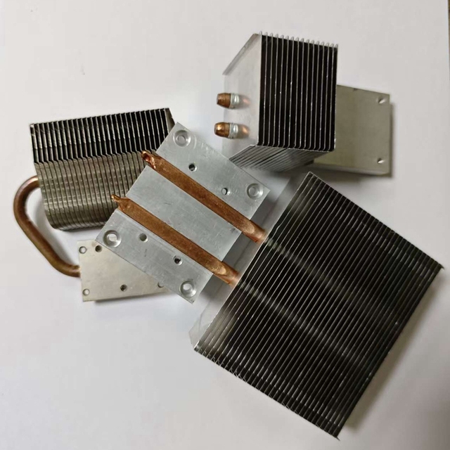Custom  Copper Heat Pipe CPU Heatsink Low Profile Aluminum Radiator for AIO Mini PC Industrial Thermal Solution