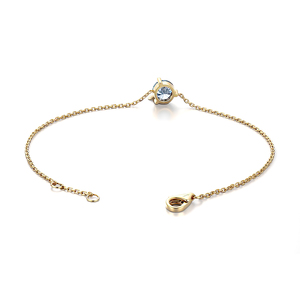 <span class=keywords><strong>Pulsera</strong></span> de <span class=keywords><strong>Oro</strong></span> de 10k y <span class=keywords><strong>14k</strong></span> Personalizada de Provence Jewelry, Pulseras de Cadena Clásicas de Moda, <span class=keywords><strong>Pulsera</strong></span> de Diamantes Azules de Laboratorio de 0.5-5 Quilates para Chica - Product Image 2